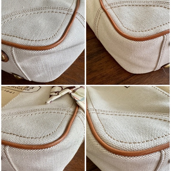 COACH Bleecker Heritage Canvas Tote & Matching Tattersall Wristlet 2007 - Picture 8 of 16